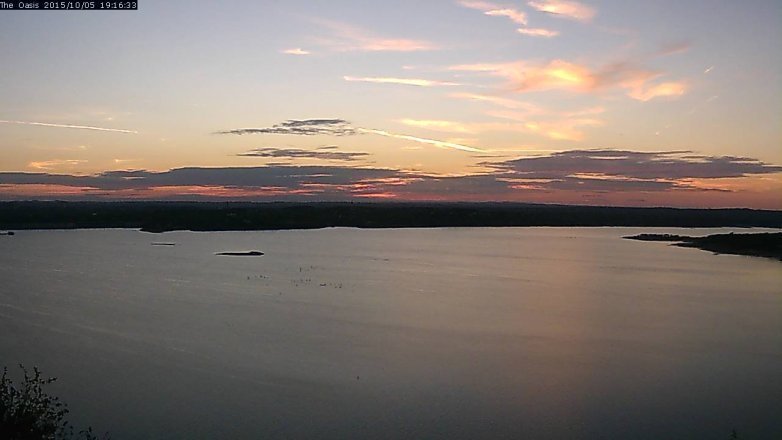 Lake Travis webcam, October 5, 2015 6:20 PM CT