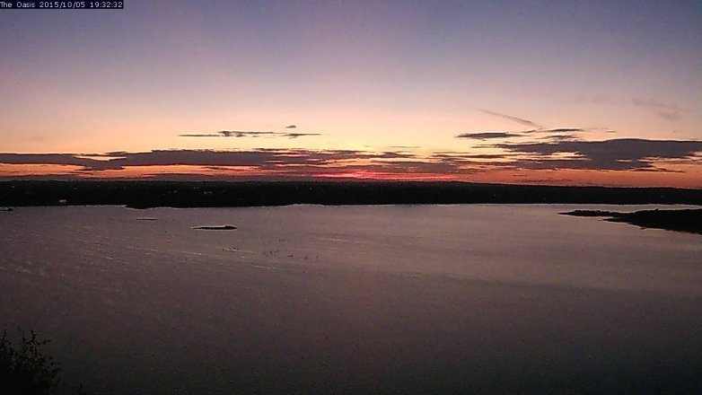 Lake Travis webcam, October 5, 2015 6:40 PM CT