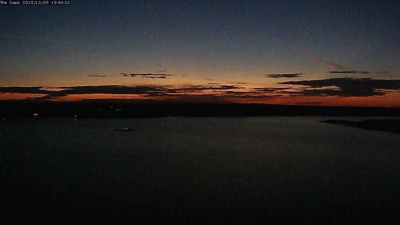 Lake Travis webcam, October 5, 2015 6:45 PM CT