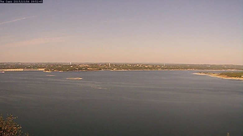 Lake Travis webcam, October 6, 2015 9:00 AM CT