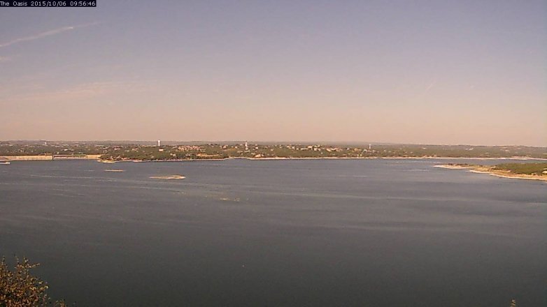 Lake Travis webcam, October 6, 2015 9:05 AM CT