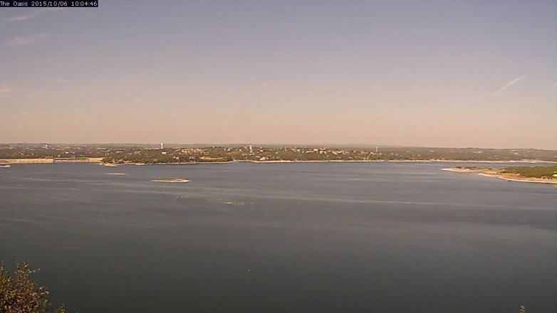Lake Travis webcam, October 6, 2015 9:10 AM CT