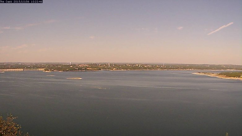 Lake Travis webcam, October 6, 2015 9:30 AM CT