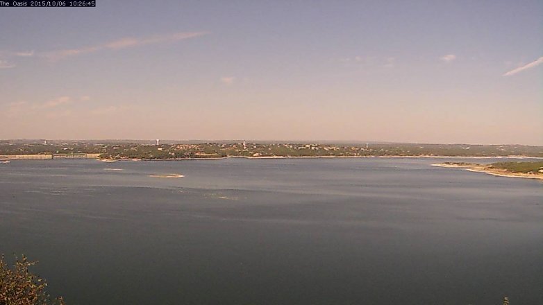 Lake Travis webcam, October 6, 2015 9:35 AM CT