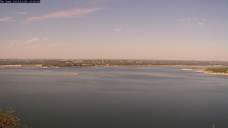Lake Travis webcam, October 6, 2015 9:40 AM CT