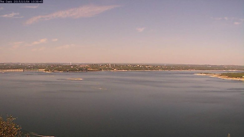 Lake Travis webcam, October 6, 2015 9:45 AM CT