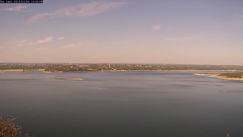 Lake Travis webcam, October 6, 2015 9:50 AM CT