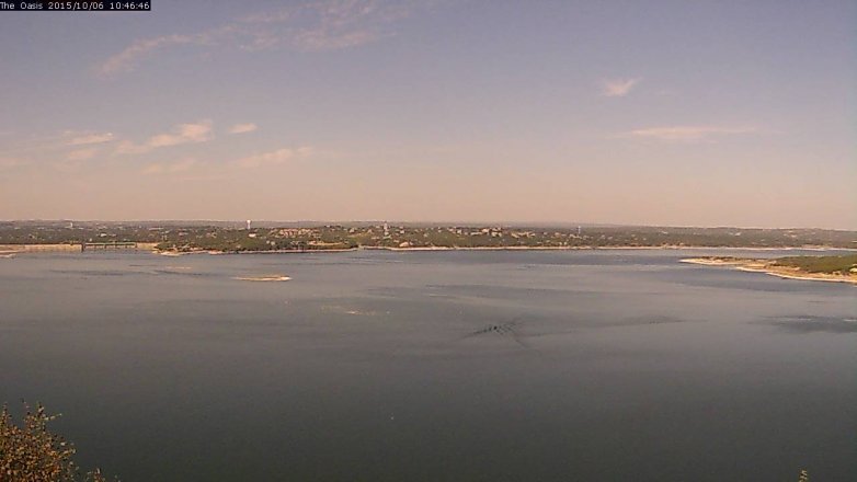 Lake Travis webcam, October 6, 2015 9:55 AM CT