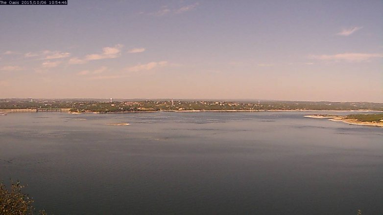 Lake Travis webcam, October 6, 2015 10:00 AM CT