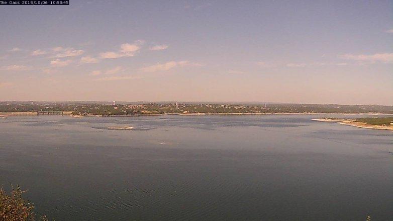 Lake Travis webcam, October 6, 2015 10:05 AM CT