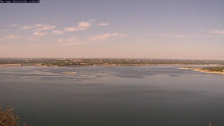 Lake Travis webcam, October 6, 2015 10:10 AM CT