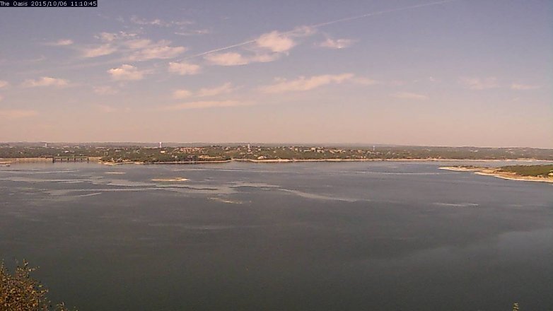 Lake Travis webcam, October 6, 2015 10:15 AM CT