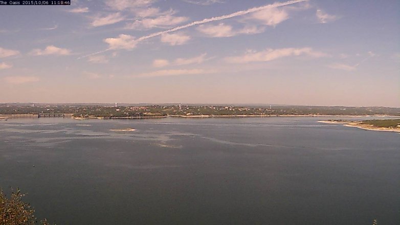 Lake Travis webcam, October 6, 2015 10:25 AM CT