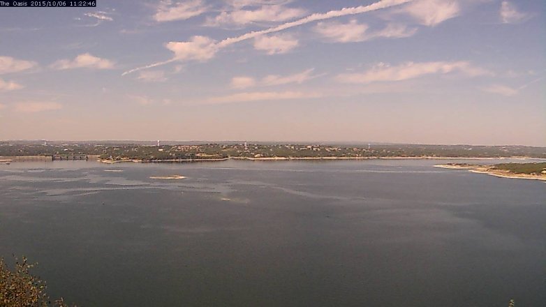 Lake Travis webcam, October 6, 2015 10:30 AM CT