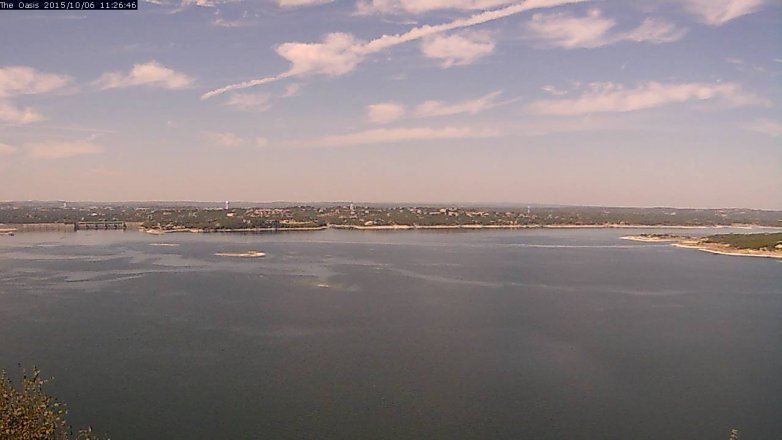 Lake Travis webcam, October 6, 2015 10:35 AM CT