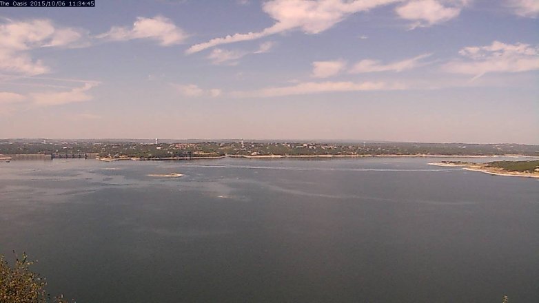 Lake Travis webcam, October 6, 2015 10:40 AM CT