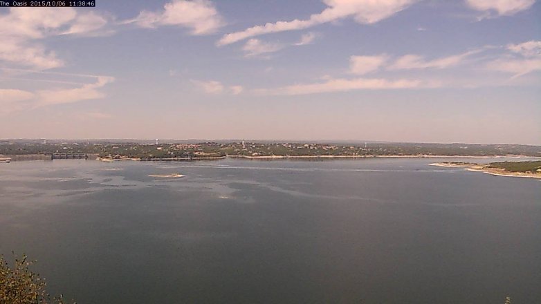 Lake Travis webcam, October 6, 2015 10:45 AM CT