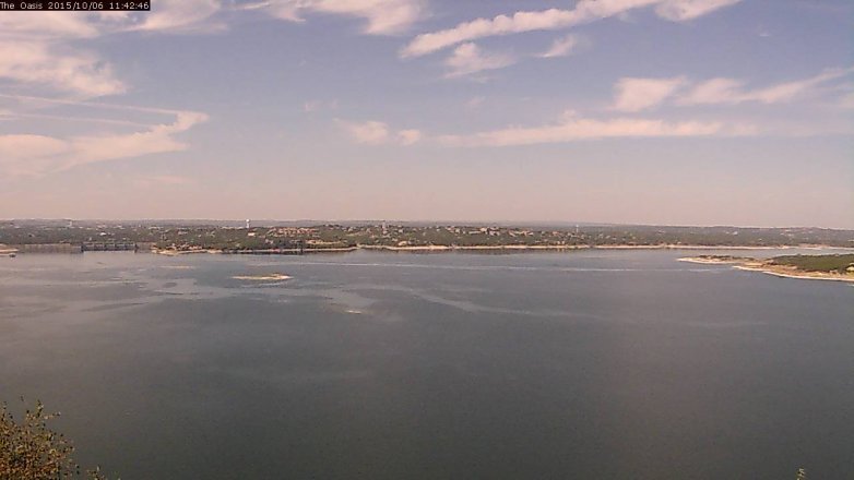 Lake Travis webcam, October 6, 2015 10:50 AM CT