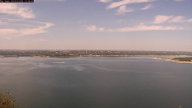 Lake Travis webcam, October 6, 2015 10:55 AM CT