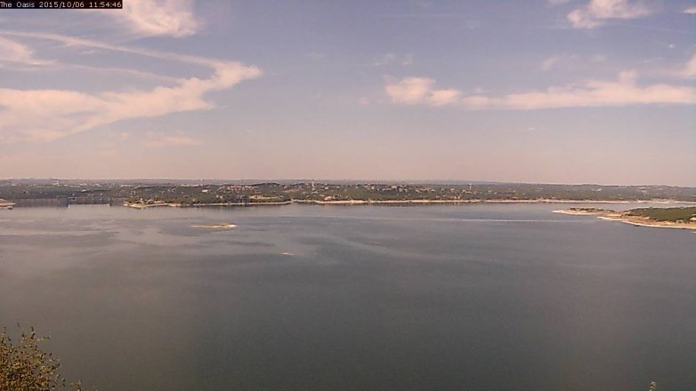 Lake Travis webcam, October 6, 2015 11:00 AM CT