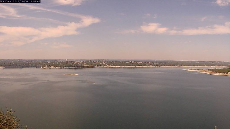 Lake Travis webcam, October 6, 2015 11:05 AM CT