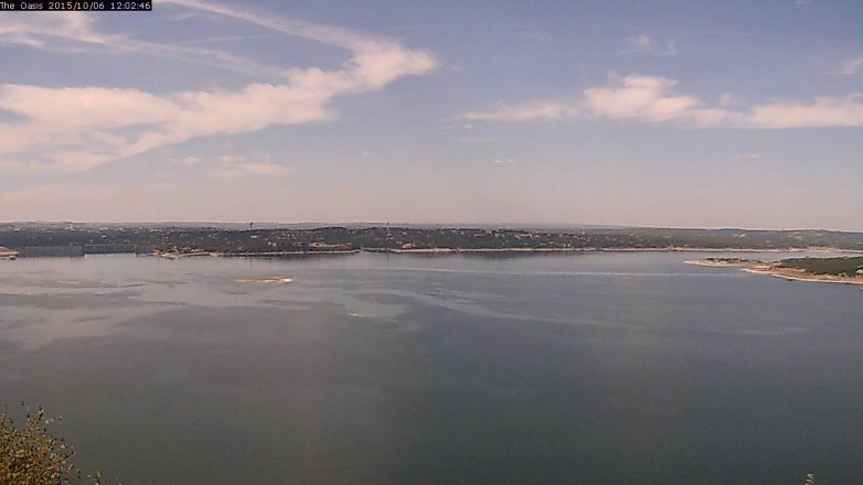 Lake Travis webcam, October 6, 2015 11:10 AM CT