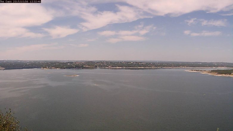 Lake Travis webcam, October 6, 2015 11:40 AM CT