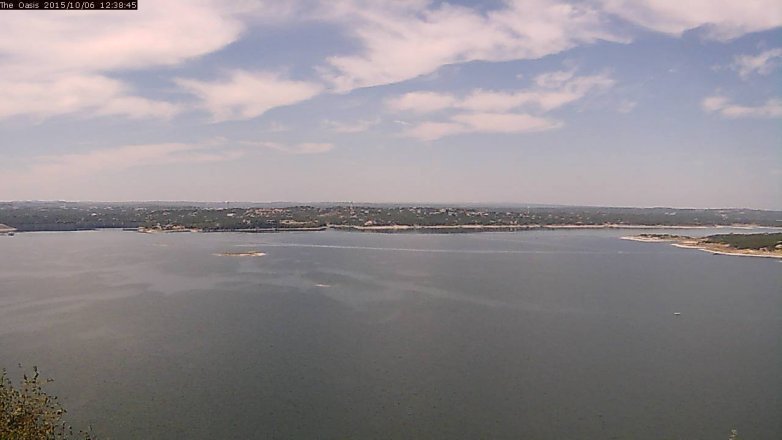 Lake Travis webcam, October 6, 2015 11:45 AM CT
