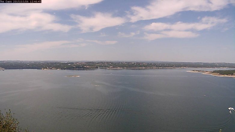 Lake Travis webcam, October 6, 2015 11:50 AM CT