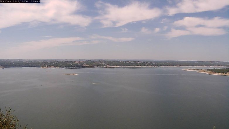 Lake Travis webcam, October 6, 2015 12:00 PM CT