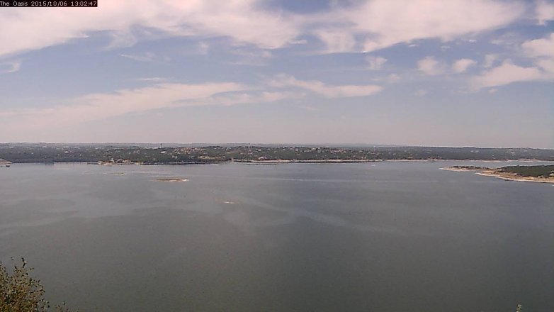 Lake Travis webcam, October 6, 2015 12:10 PM CT