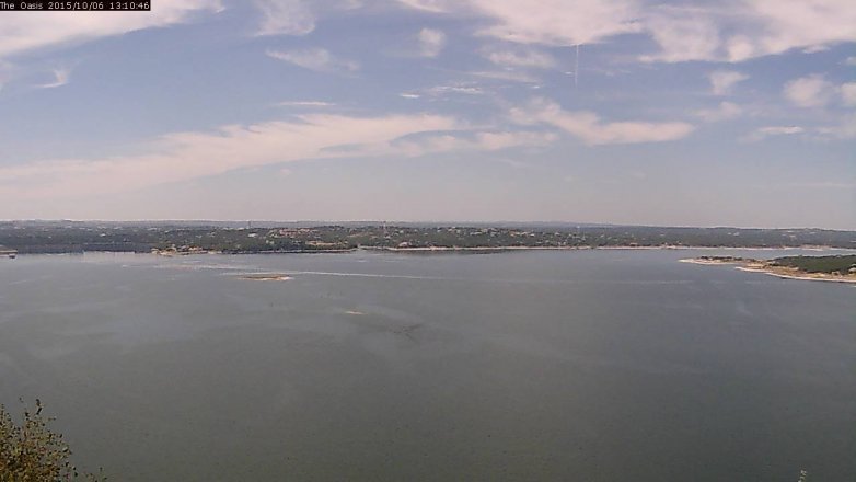 Lake Travis webcam, October 6, 2015 12:20 PM CT