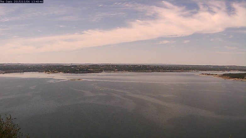 Lake Travis webcam, October 6, 2015 12:55 PM CT