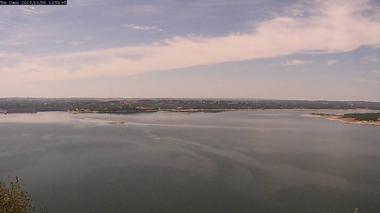 Lake Travis webcam, October 6, 2015 1:00 PM CT