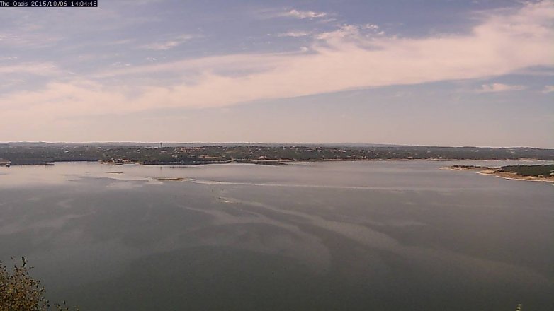 Lake Travis webcam, October 6, 2015 1:10 PM CT