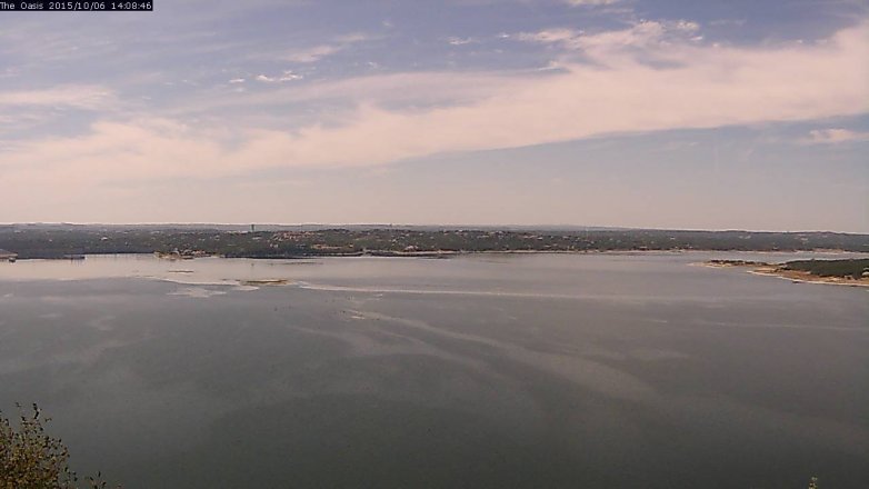 Lake Travis webcam, October 6, 2015 1:15 PM CT