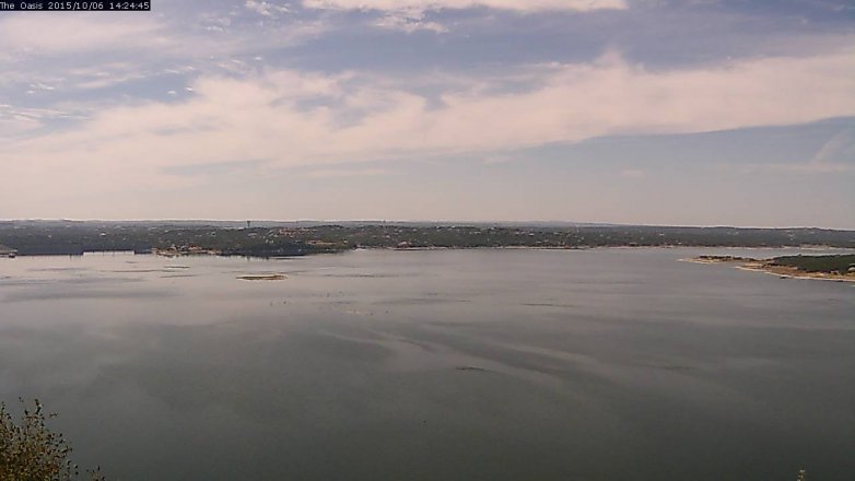 Lake Travis webcam, October 6, 2015 1:30 PM CT