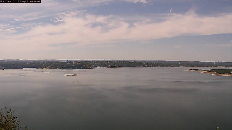 Lake Travis webcam, October 6, 2015 1:35 PM CT