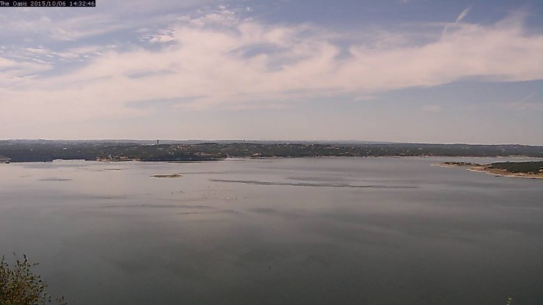 Lake Travis webcam, October 6, 2015 1:40 PM CT