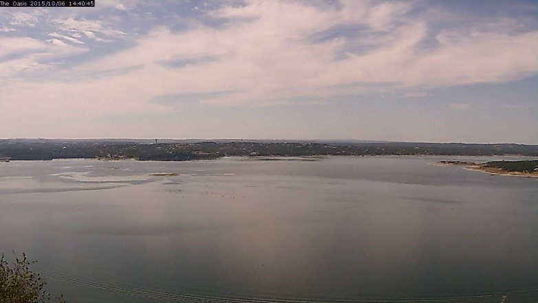Lake Travis webcam, October 6, 2015 1:45 PM CT