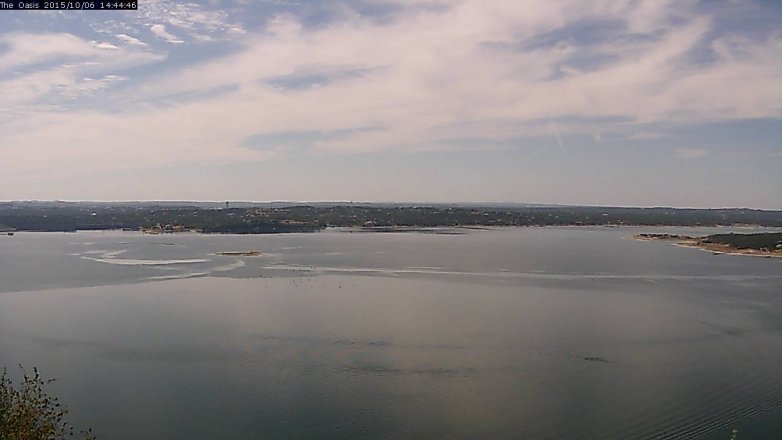 Lake Travis webcam, October 6, 2015 1:50 PM CT