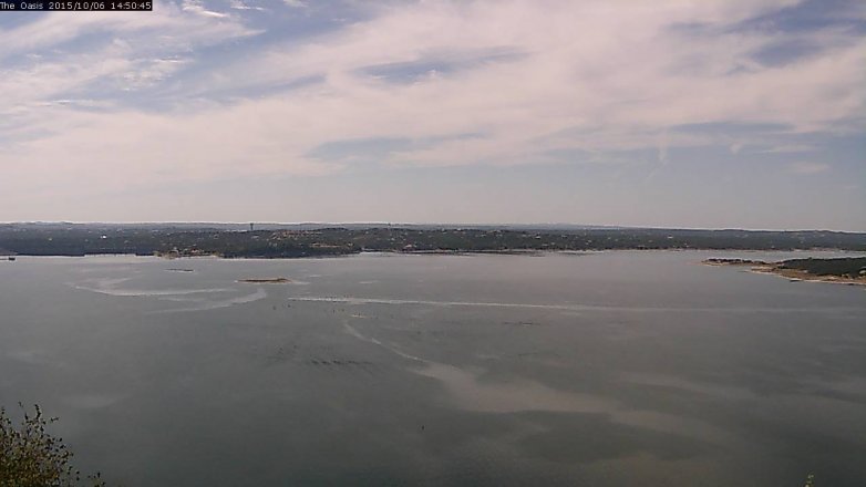 Lake Travis webcam, October 6, 2015 1:55 PM CT