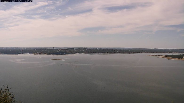 Lake Travis webcam, October 6, 2015 2:05 PM CT