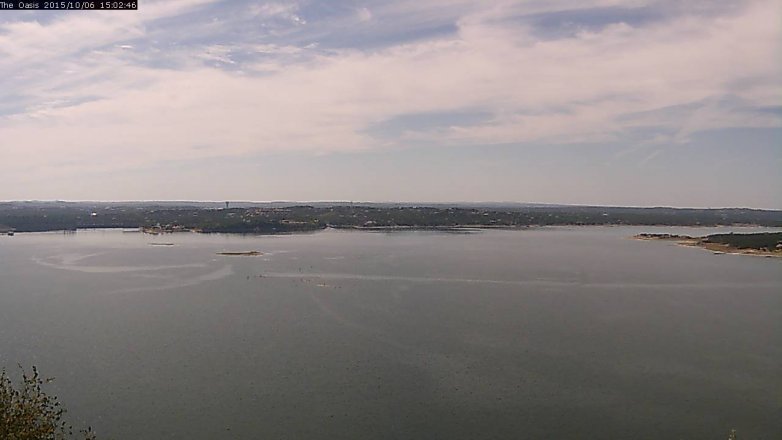 Lake Travis webcam, October 6, 2015 2:10 PM CT