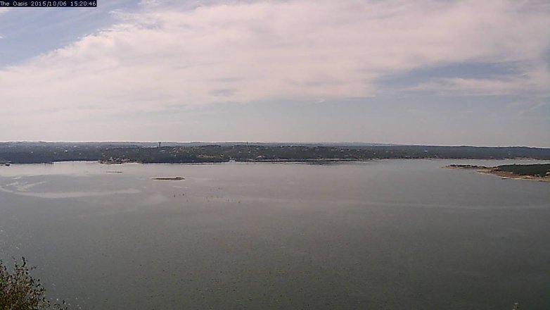 Lake Travis webcam, October 6, 2015 2:25 PM CT
