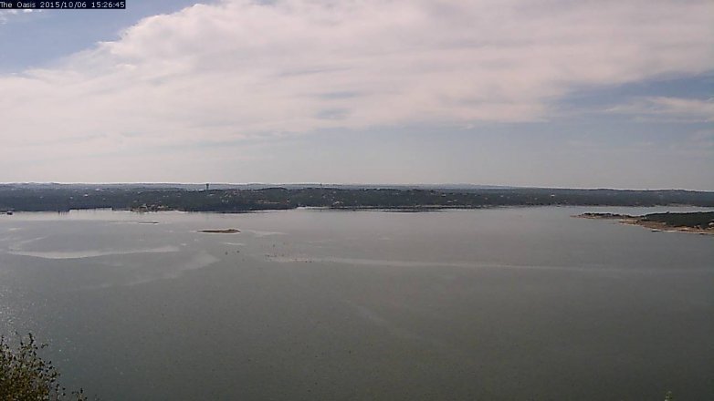 Lake Travis webcam, October 6, 2015 2:35 PM CT