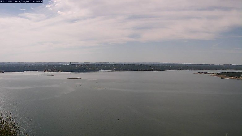 Lake Travis webcam, October 6, 2015 2:40 PM CT