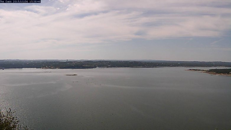 Lake Travis webcam, October 6, 2015 2:45 PM CT