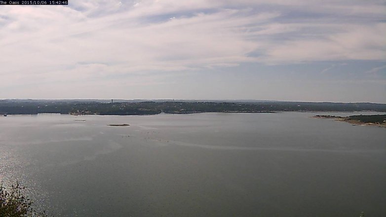 Lake Travis webcam, October 6, 2015 2:50 PM CT