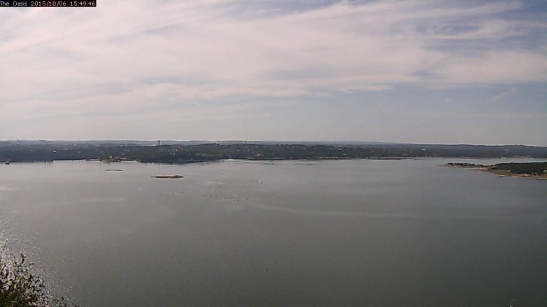 Lake Travis webcam, October 6, 2015 2:55 PM CT